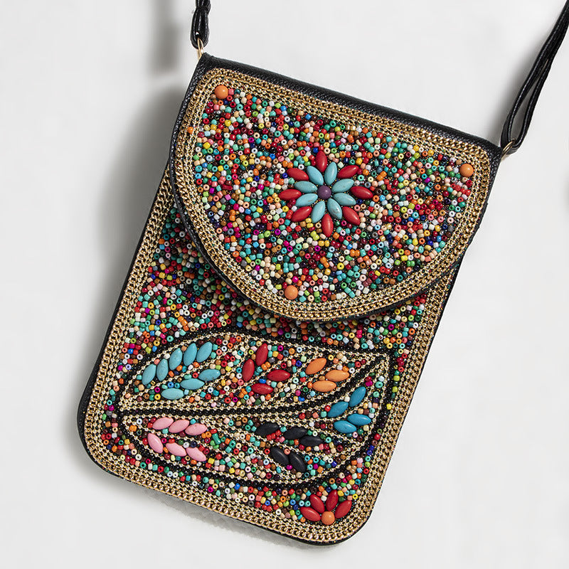 Bead Bliss — Bohemian Bead Satchel Phone Bag