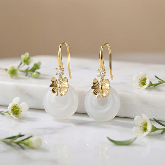 Bow-tiful Bling — S925 White Stone Drop Earrings