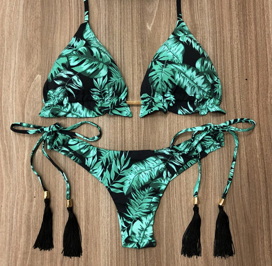 Bloom & Swim — Elegant Floral Print Bikini