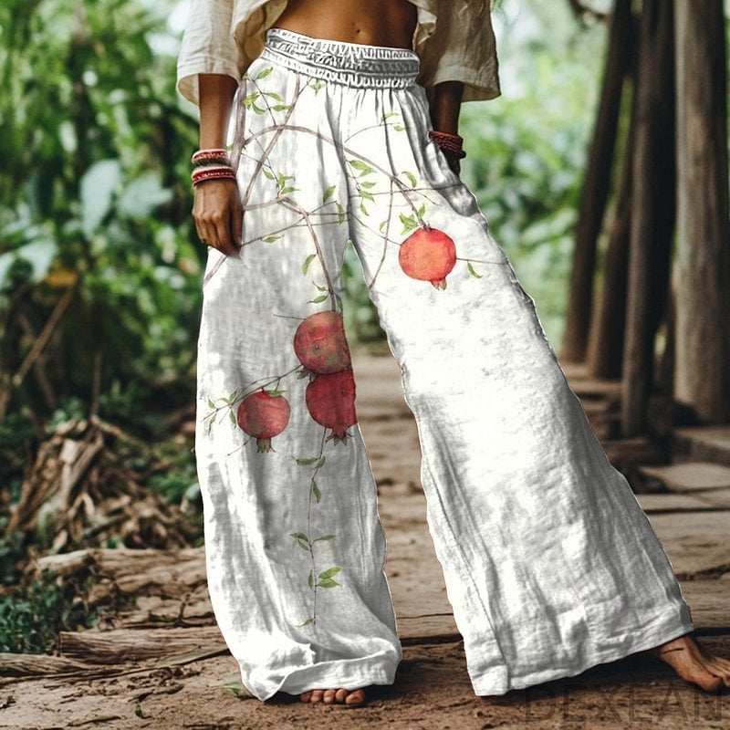 Abs-olutely Fabulous — Midriff-Baring Wide-Leg Casual Pants