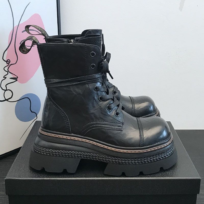 Ankle Authority — Chunky-heeled Ankle Boots with Side Zippers