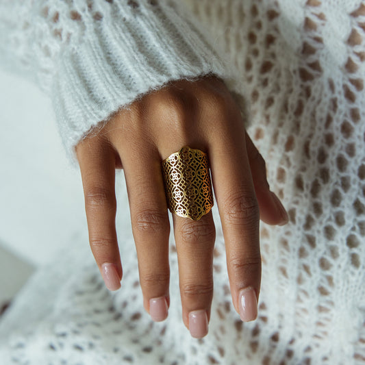 Titan-tastic — Hollow Titanium Steel Non-Fading Open Ring