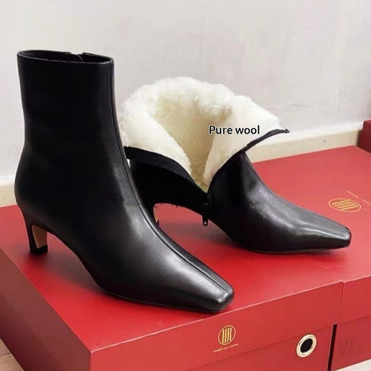 Winter Wonderland — Genuine Cowhide Leather Snow Boots