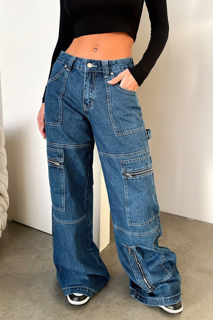 Work It, Girl — American Vintage Wide-Leg Workwear Jeans