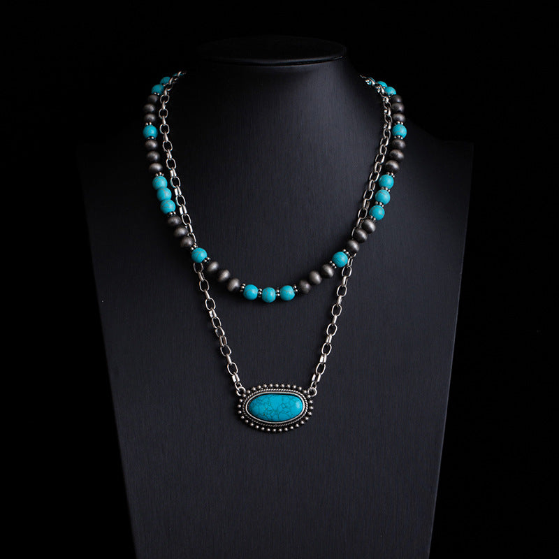 Turquoise Trails — Retro Ethnic Style Necklace