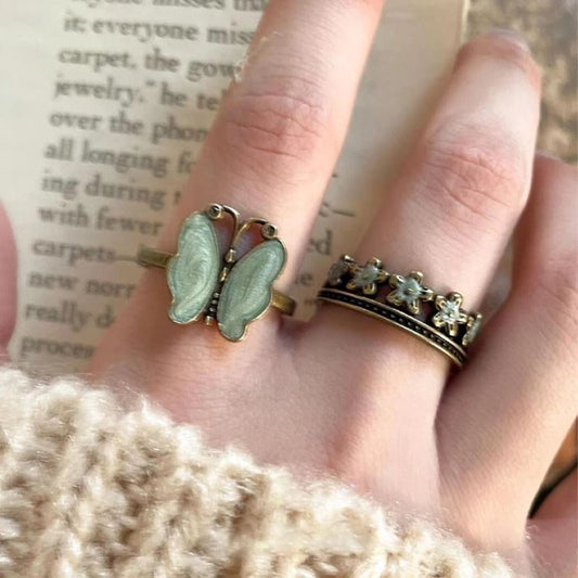 Butterfly Rhapsody — Unique Butterfly Flower Index Finger Ring