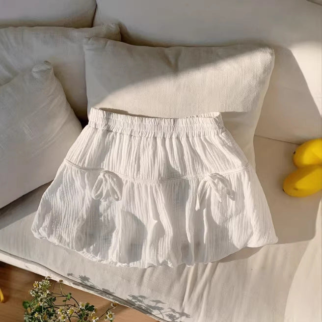 Bow-tiful Breeze — Pleated Skirt for Beach Vacays