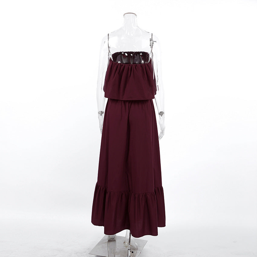 Bare-Shoulder Beauty — Ruffled Strapless Dress
