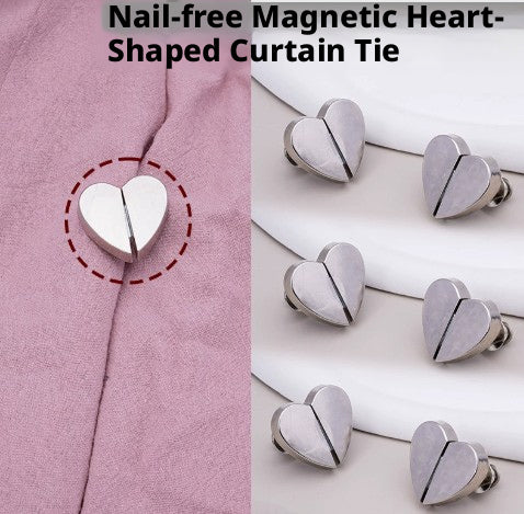 Hold My Heart — Rose Gold Love Curtain Buckle, 1pc
