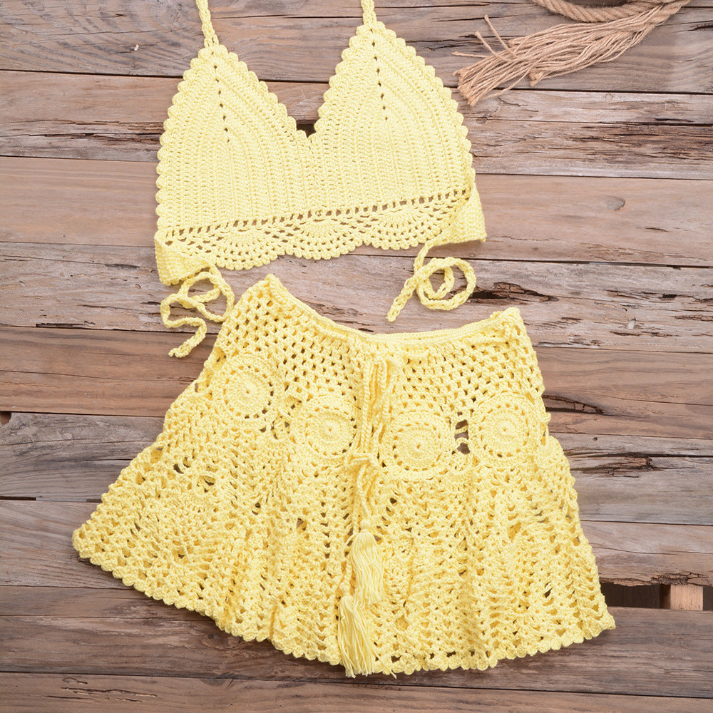 Woven Wonder — Hand-Woven Strappy Bikini Set