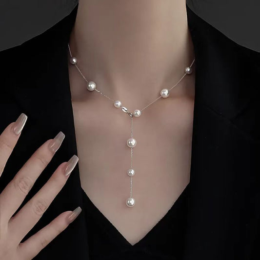 Pearl Pathways — Baby's-Breath Pearl Clavicle Chain Necklace