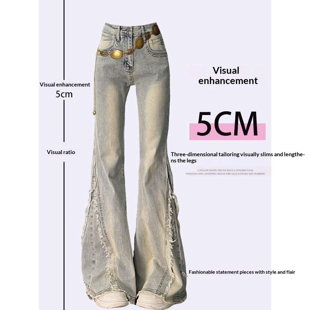 Curve Appeal — Plus-Size Raw-Edge Patchwork Bootcut Jeans