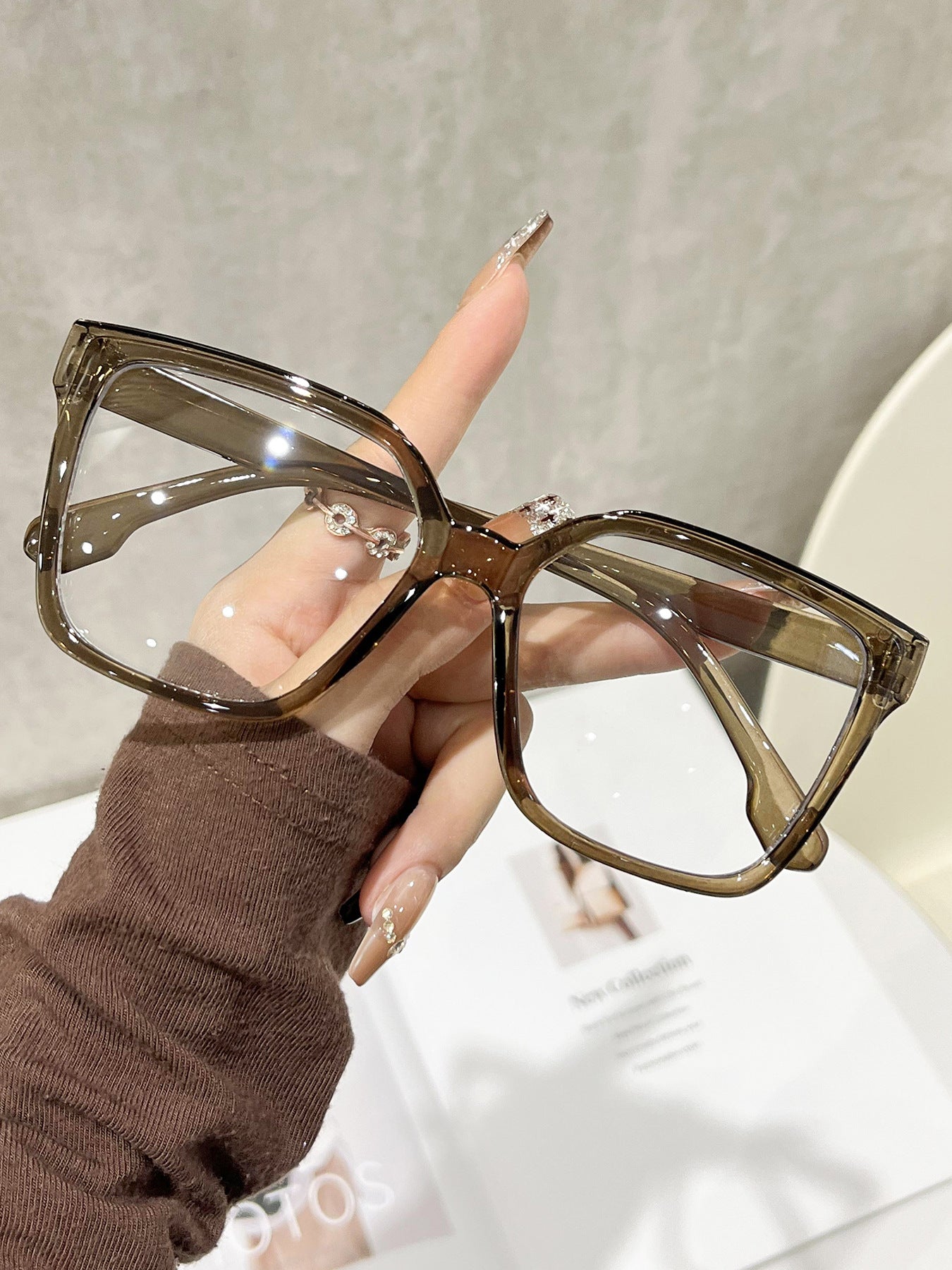 Square Up Your Style — Korean Trendy Square-Frame Glasses