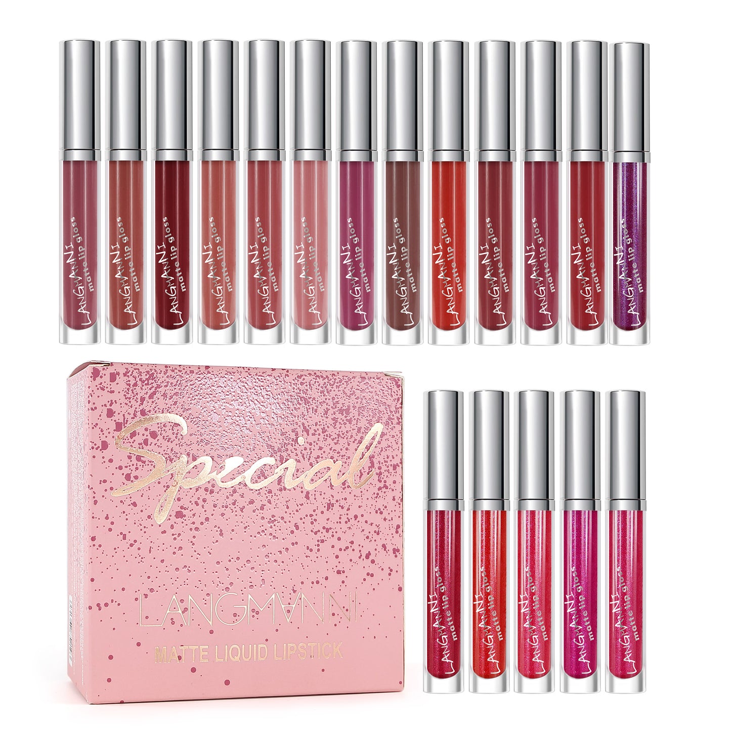 Lip Sync — 18-Piece Matte Velvet Lip Gloss Set