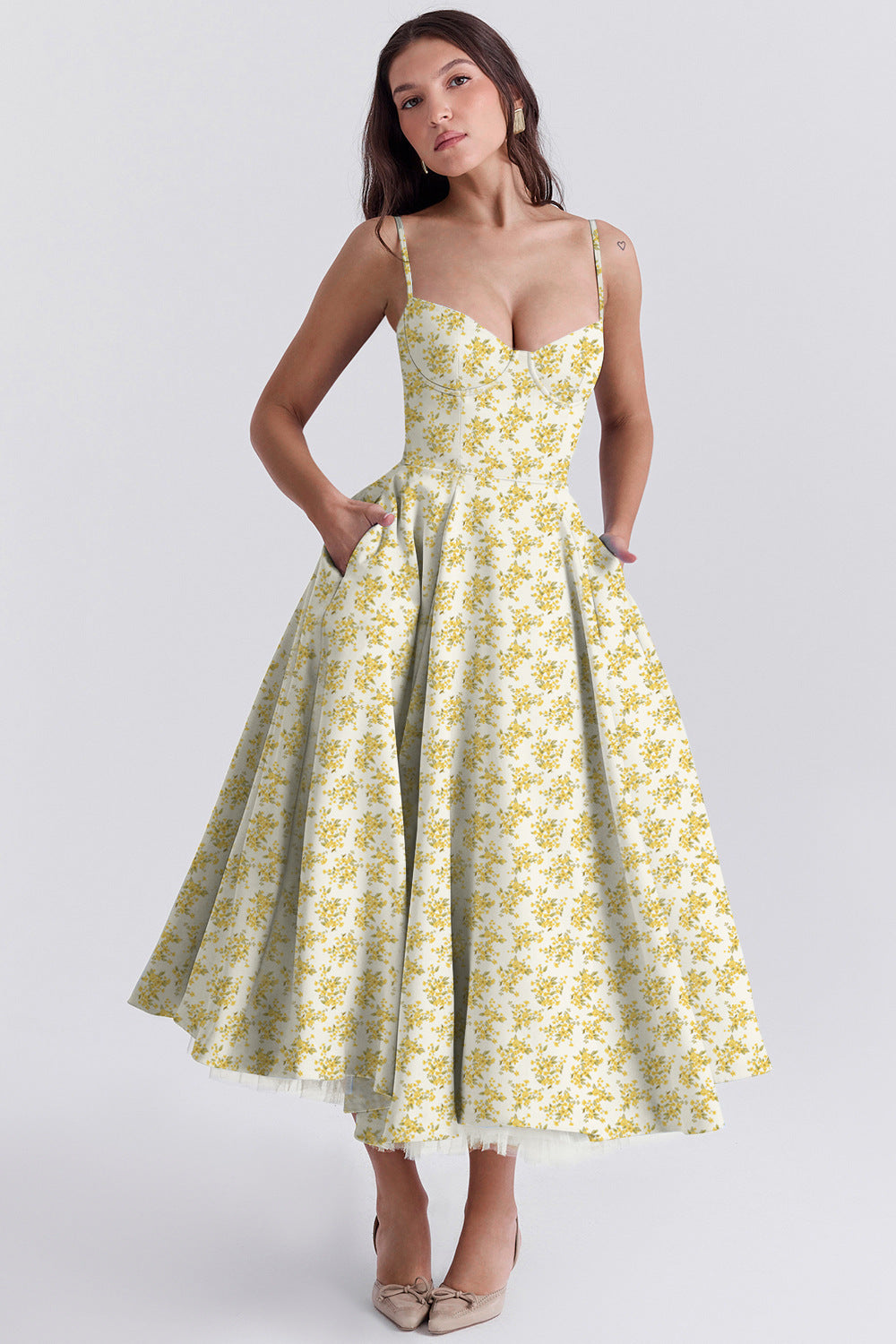Mesh-Merizing — Double-Layer Maxi Slip Dress