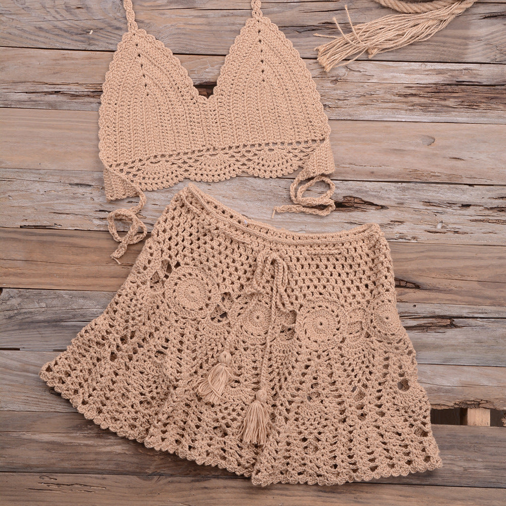 Woven Wonder — Hand-Woven Strappy Bikini Set