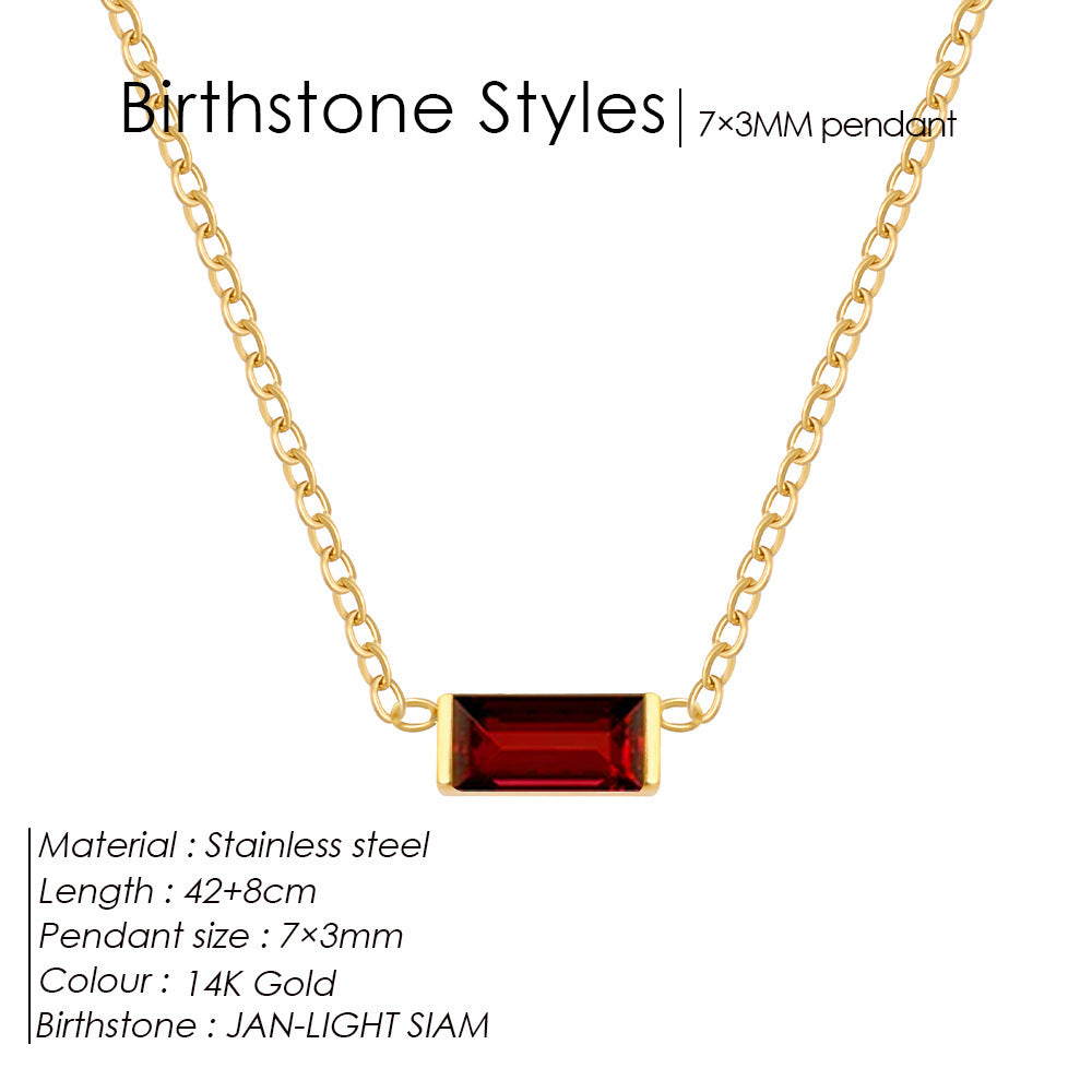 December Delight — 18K Gold-Plated Layered Choker with Birthstone