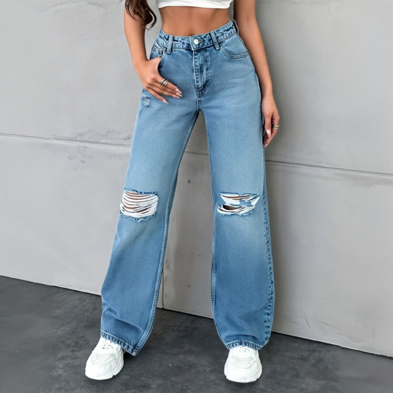 Wash & Wear — Casual Straight-Fit Washed Jeans
