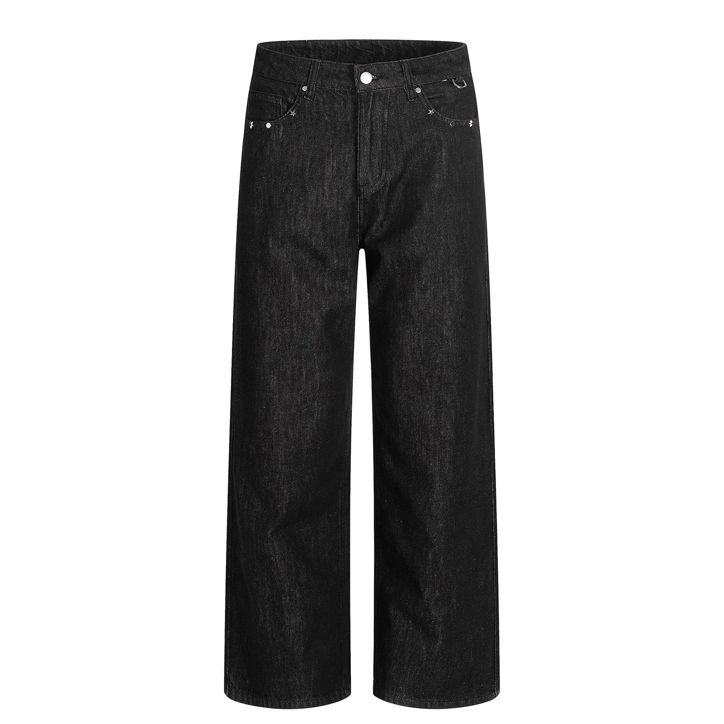 Jean-ius Style — High-End Straight-leg Denim with Stars