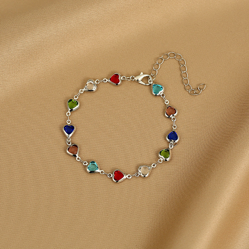 Heartfelt Sparkle — Red Diamond Niche Light Luxury Necklace