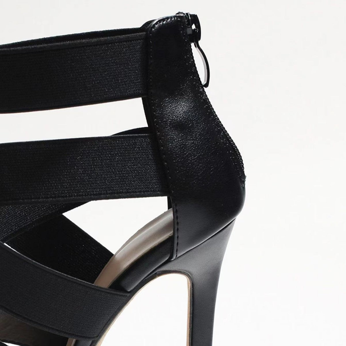 Zip It Good — High-Heeled Back Zipper Sandals