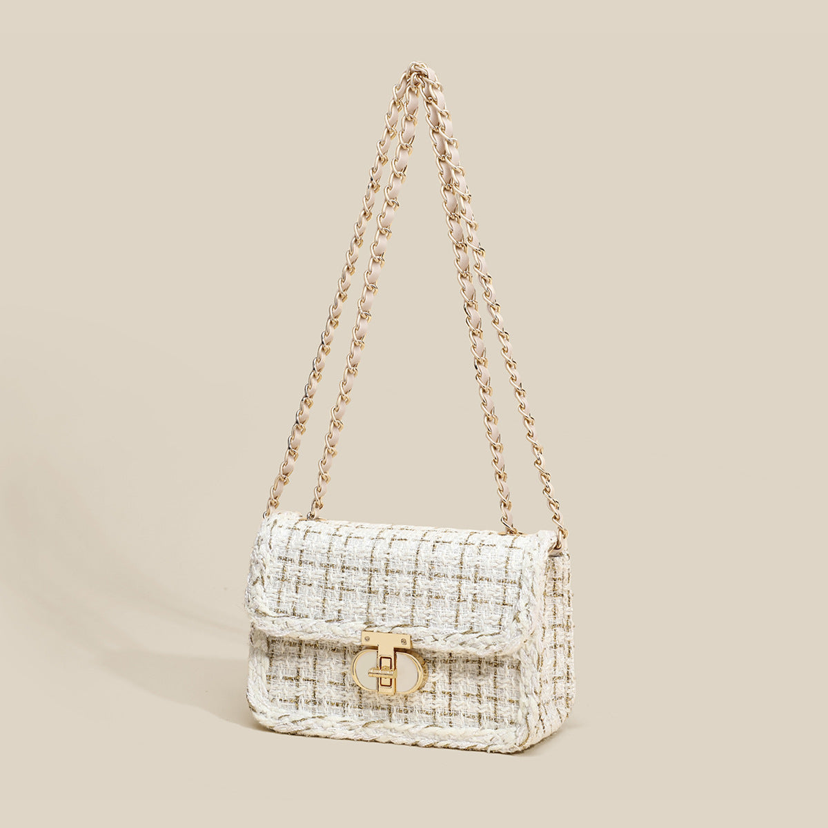 Square Deal Bag — Small Square Crossbody with Chain Detail