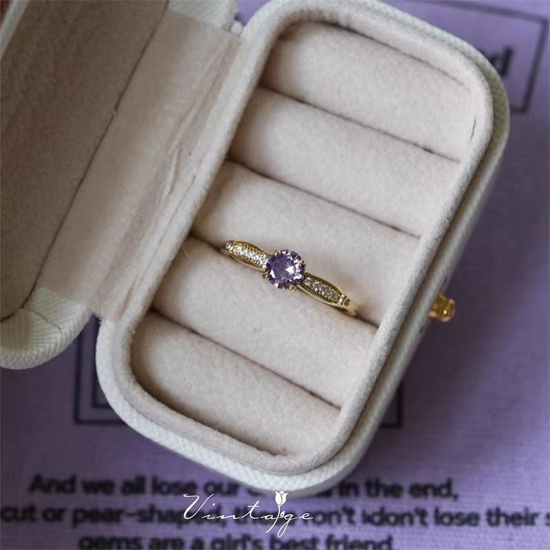 Clover Charm — Enamel Clover Flower Ring with Zircon Accents