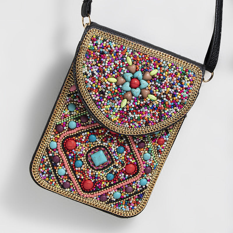 Bead Bliss — Bohemian Bead Satchel Phone Bag