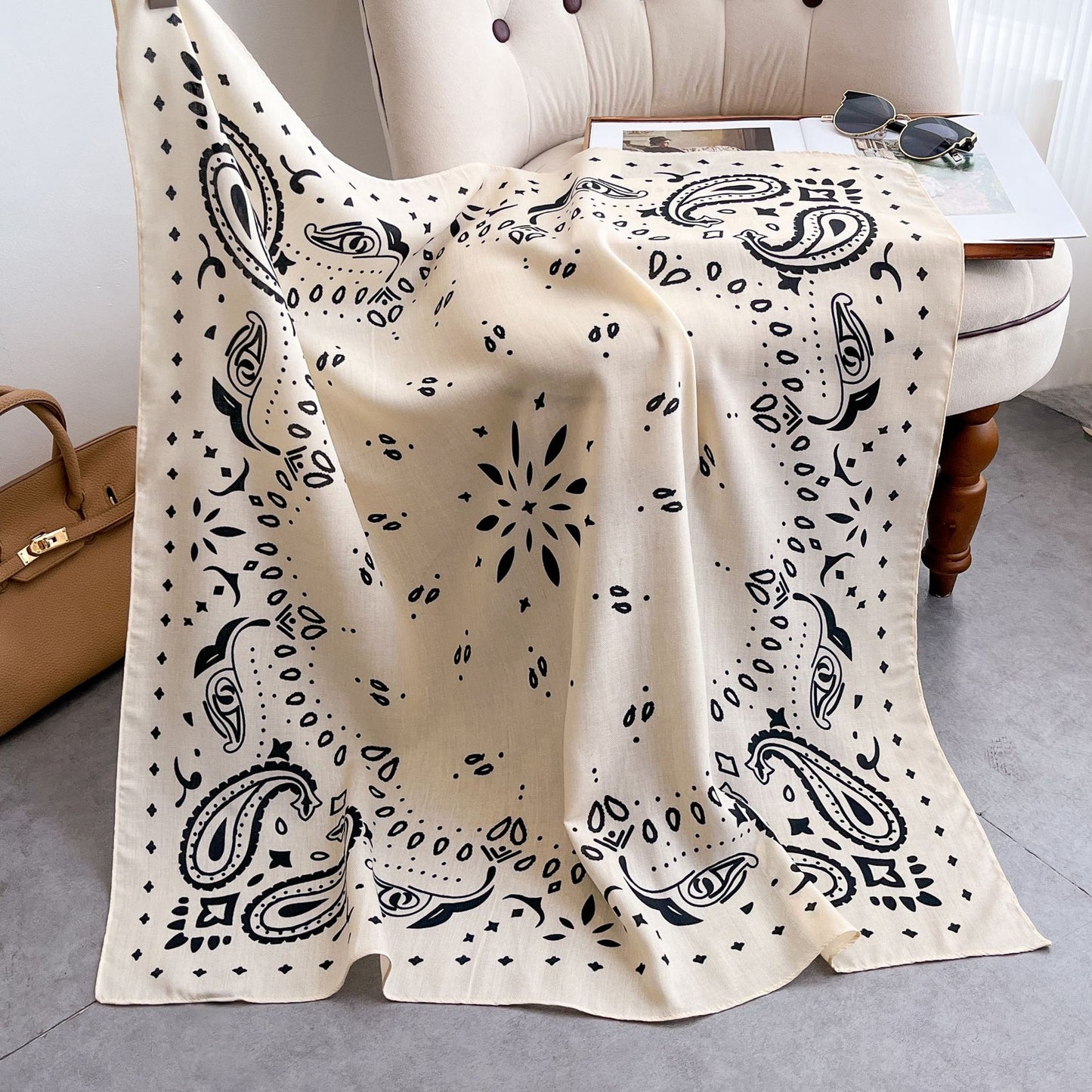 Velvet Touch — Creative Print Velvet Square Scarf