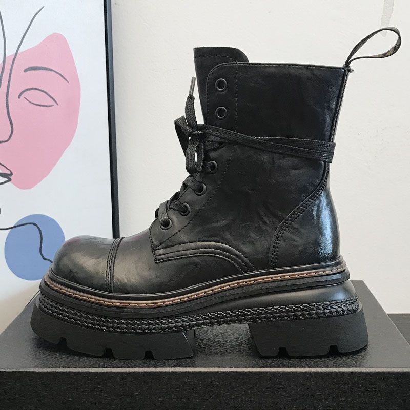 Ankle Authority — Chunky-heeled Ankle Boots with Side Zippers
