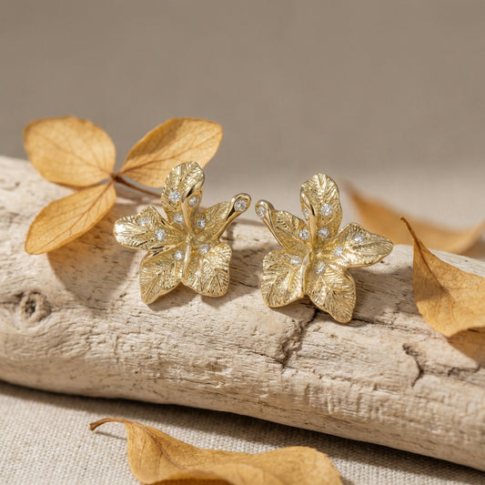 Petal Power — S925 Textured Flower Stud Earrings