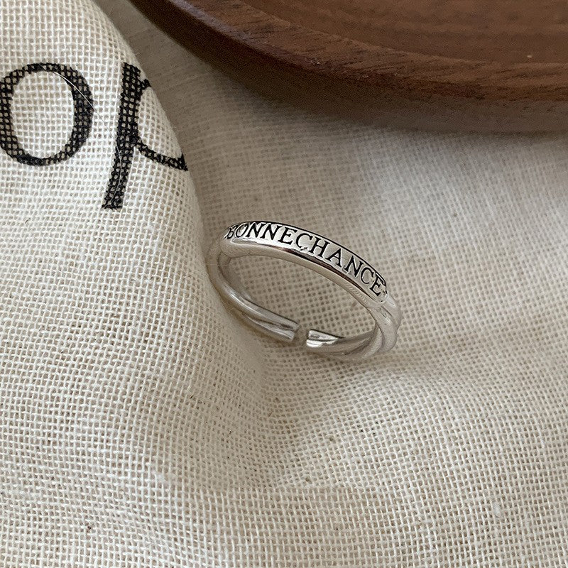 Twist of Fate — 925 Sterling Silver Twisted Open Ring, Adjustable