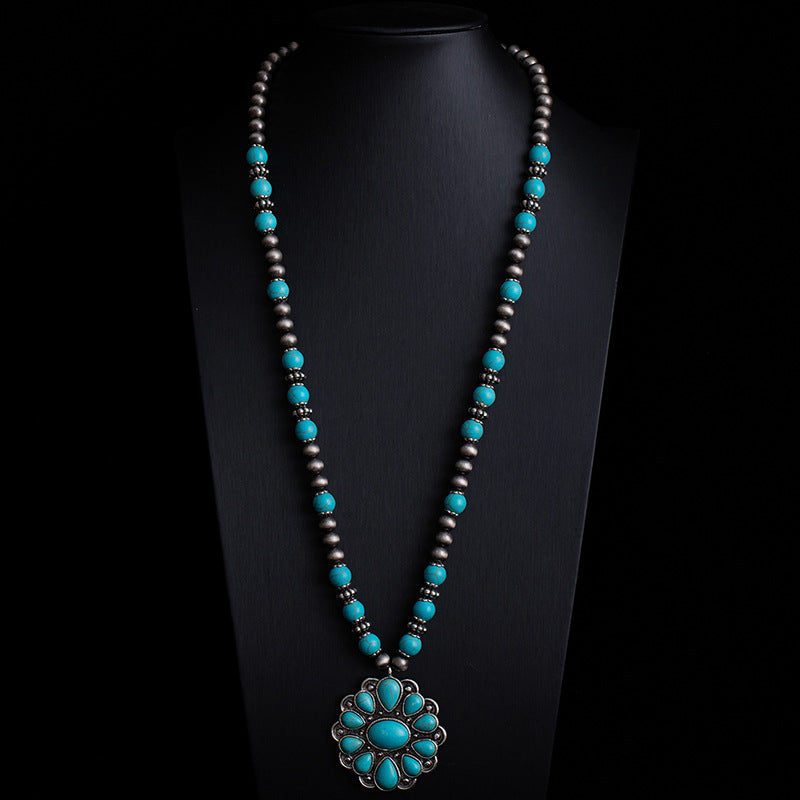 Turquoise Trails — Retro Ethnic Style Necklace