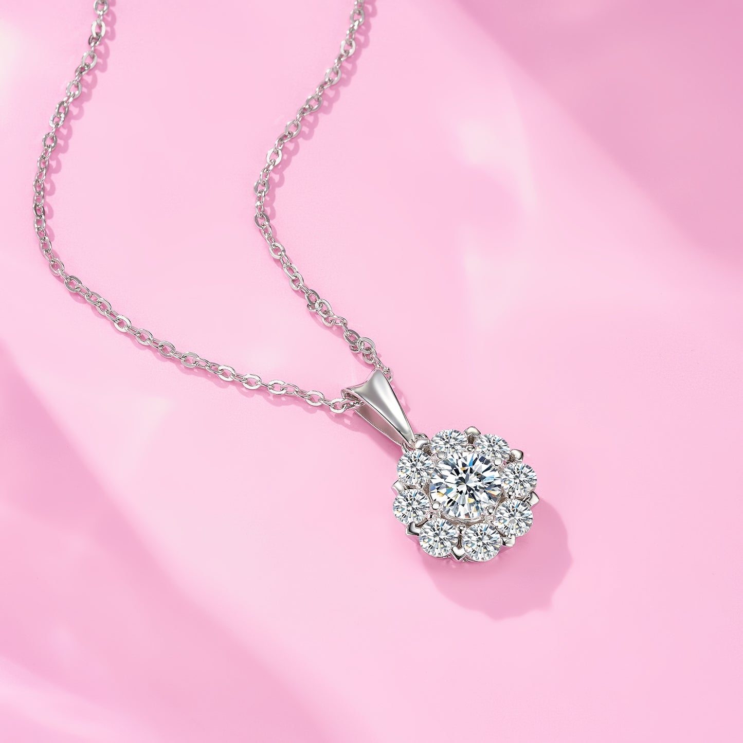 Morganite Marvel — 1 Carat Morganite Pendant, Platinum Plated S925 Silver