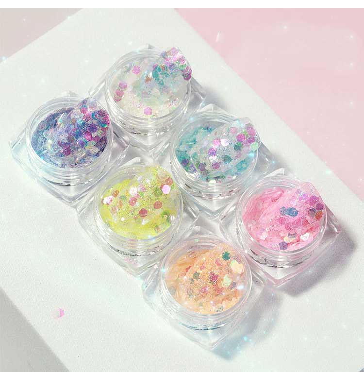 Luminous Luxe — Glowing Sequin Nail Art Glitter Set