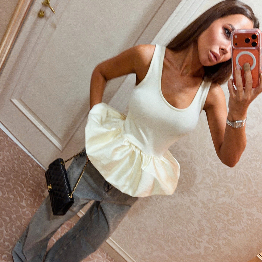 Ruffle & Thrive — Ruffled Strap Tank Top for Chic Style