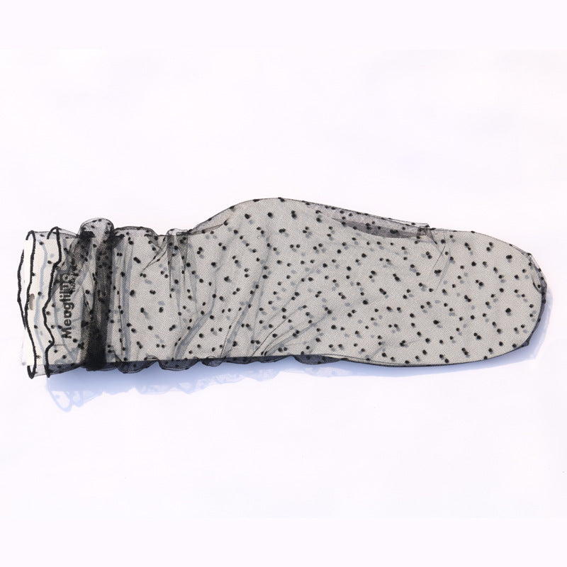 Fairy Tale Toes — Delicate Mesh Polka-Dot Glass Stockings