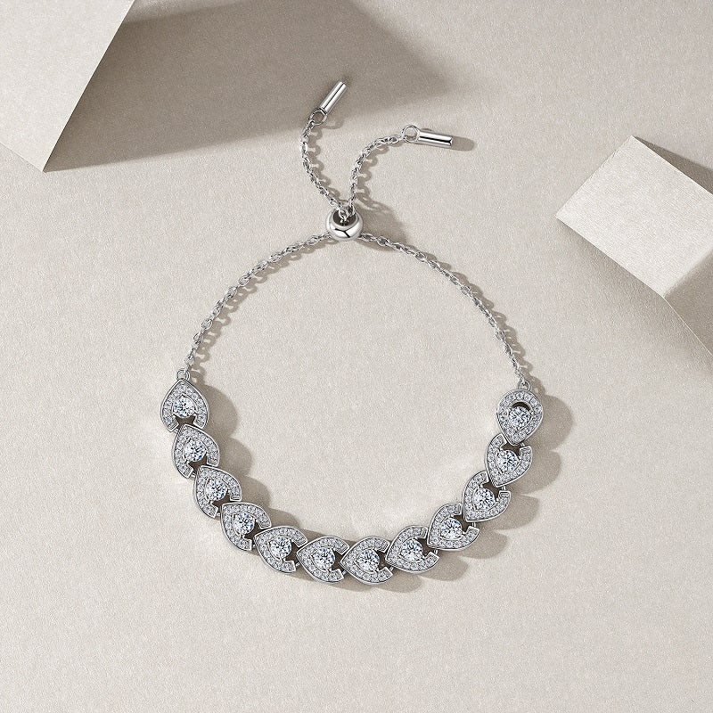 Wrist Radiance — S925 Platinum Plated Moissanite Bracelet