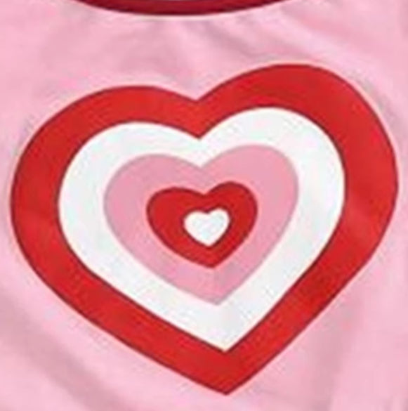 Heartthrob Top — Slim Fit Spaghetti Strap Love Heart Print