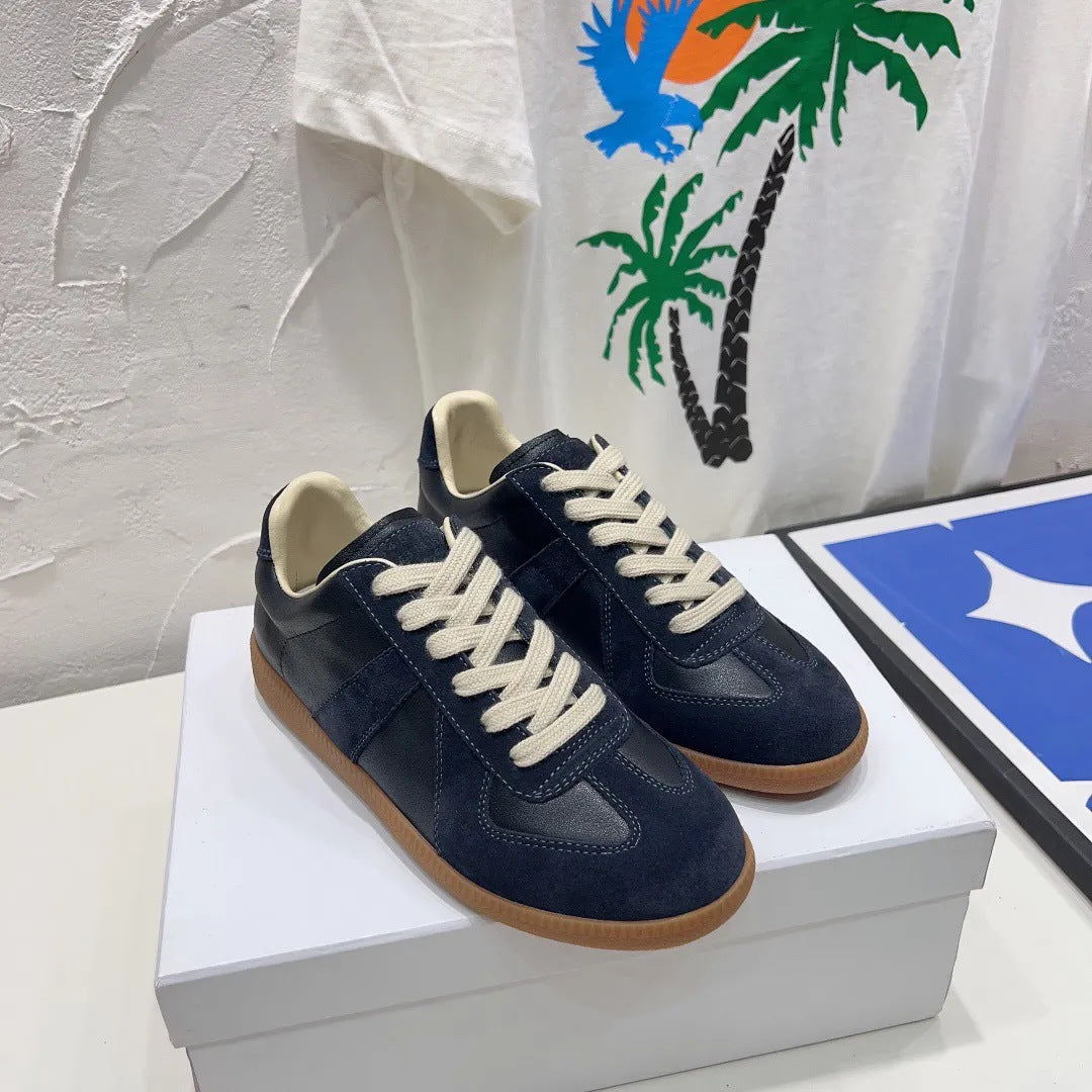Cowhide Comfort — Unisex Thin-Soled Casual Sneakers