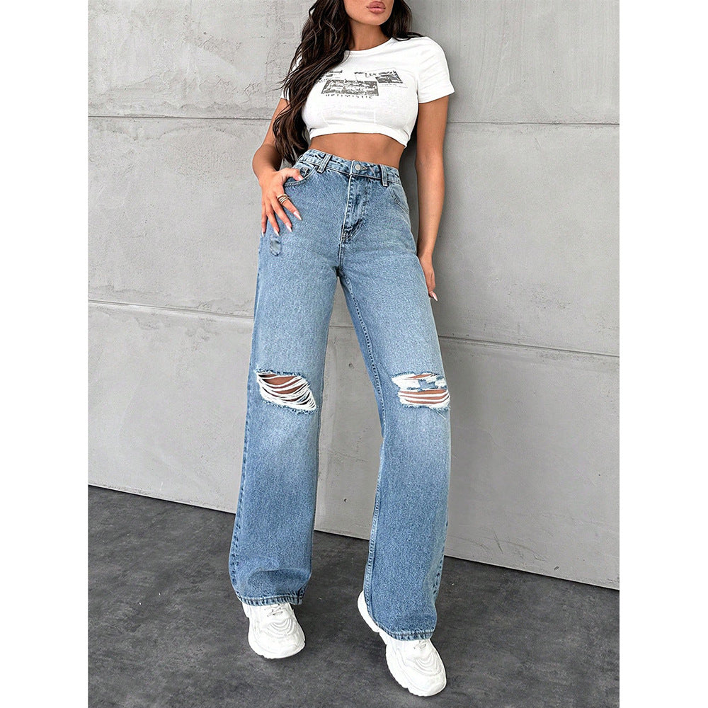 Wash & Wear — Casual Straight-Fit Washed Jeans