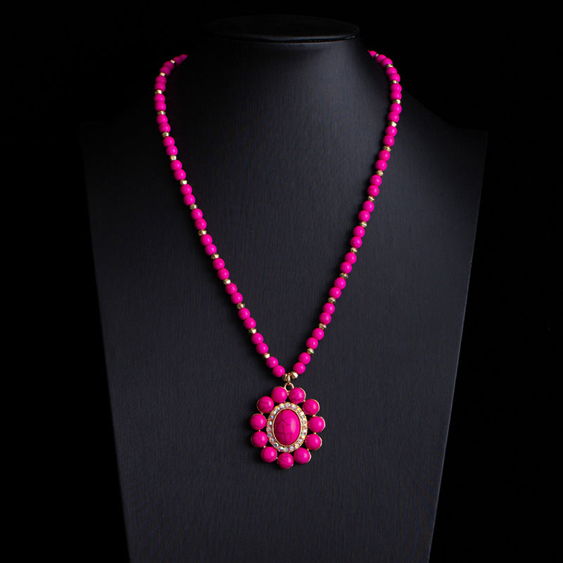 Turquoise Trails — Retro Ethnic Style Necklace