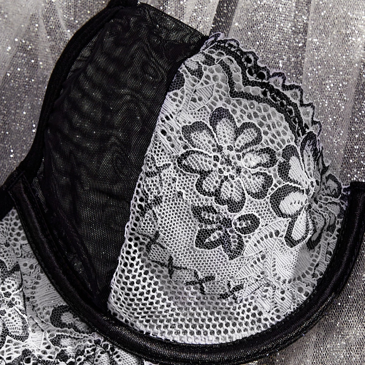 Floral Fantasy — Embroidered Underwear Suit