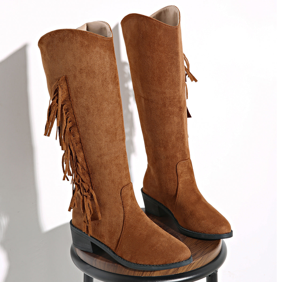 Suede Dreams — Tassel Over-the-Knee Boots