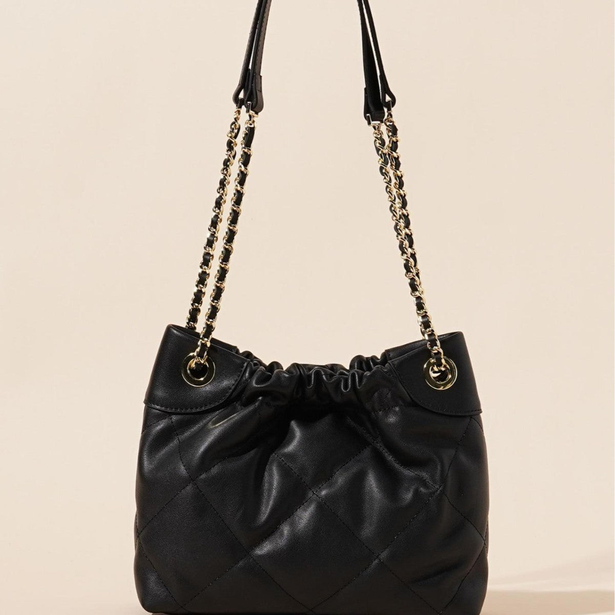 Chain of Command — Genuine Leather Pleated Crossbody with Chain
