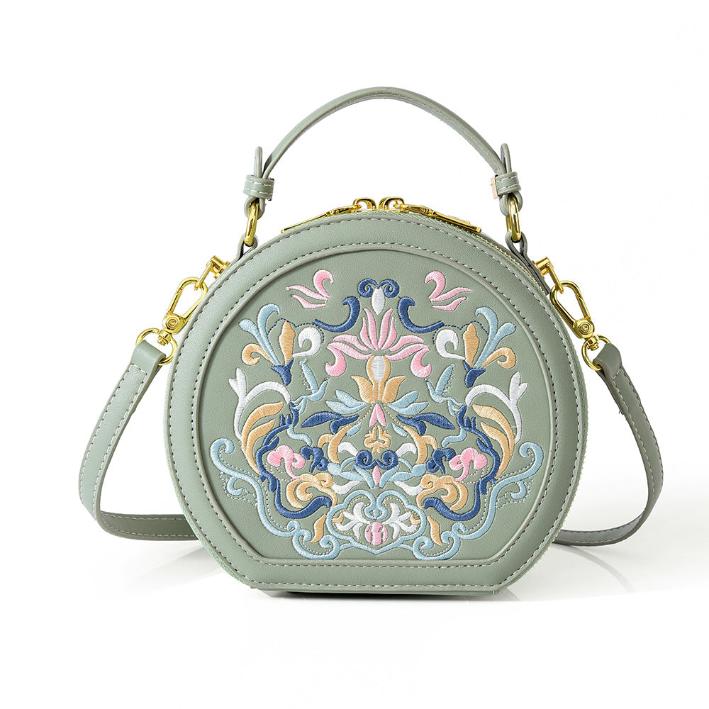 Round & Refined — Literary National Style Crossbody Bag