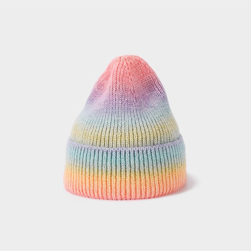 Gradient Yarn Hat Women's Fashion Knitted Hat