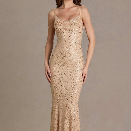 Sequin Siren — Slim-Fit Mermaid Maxi Gown