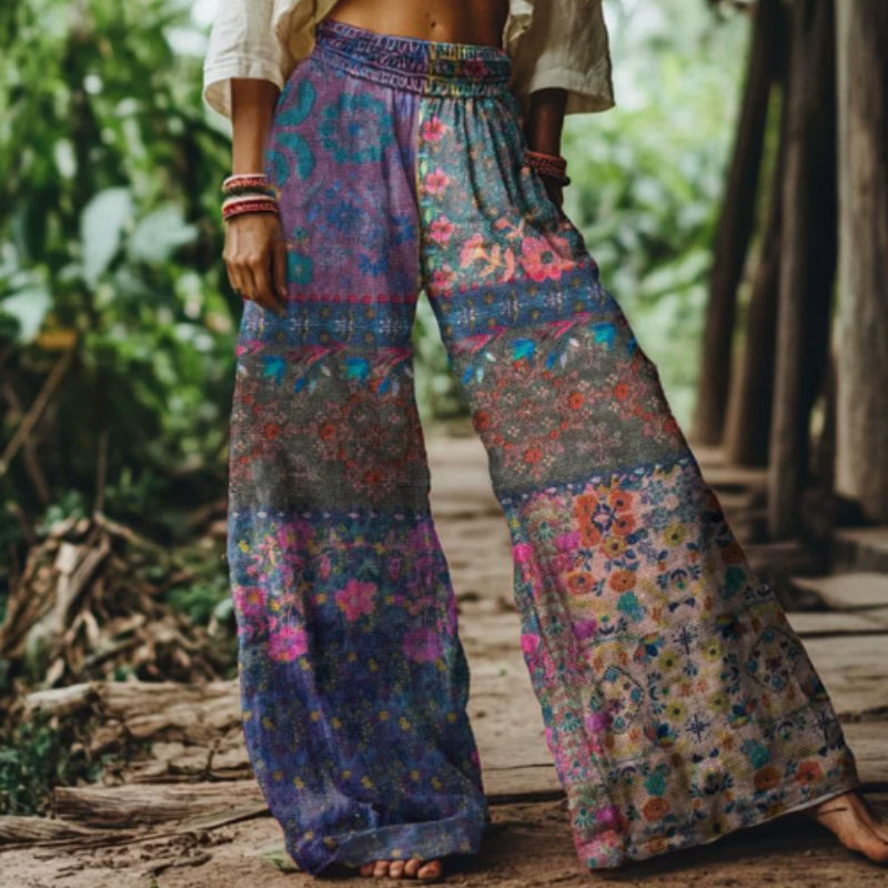 Abs-olutely Fabulous — Midriff-Baring Wide-Leg Casual Pants