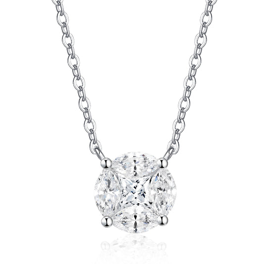 Moissanite Marvel — S925 Platinum Plated Moissanite Pendant